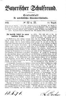 Bayerischer Schulfreund Donnerstag 10. August 1871