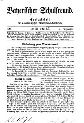 Bayerischer Schulfreund Donnerstag 21. Dezember 1871