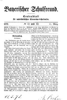 Bayerischer Schulfreund Montag 11. März 1872