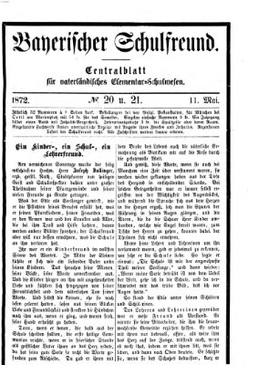 Bayerischer Schulfreund Samstag 11. Mai 1872