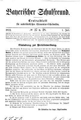 Bayerischer Schulfreund Montag 1. Juli 1872