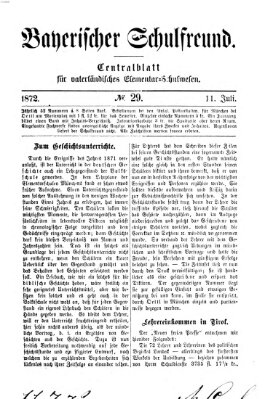 Bayerischer Schulfreund Donnerstag 11. Juli 1872