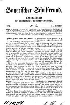 Bayerischer Schulfreund Freitag 11. Oktober 1872