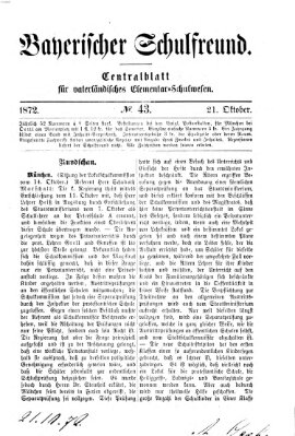 Bayerischer Schulfreund Montag 21. Oktober 1872