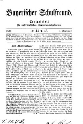 Bayerischer Schulfreund Freitag 1. November 1872