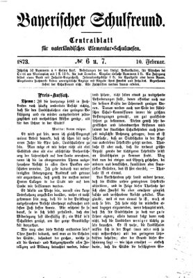 Bayerischer Schulfreund Montag 10. Februar 1873