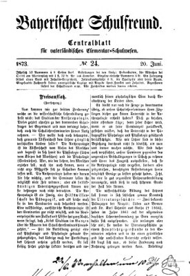 Bayerischer Schulfreund Freitag 20. Juni 1873