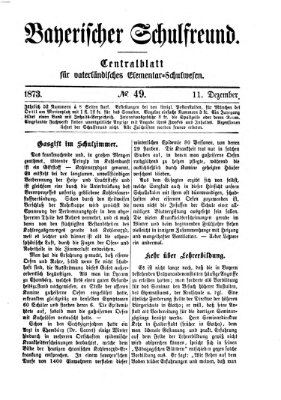 Bayerischer Schulfreund Donnerstag 11. Dezember 1873