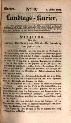 Landtags-Kurier Donnerstag 6. März 1834