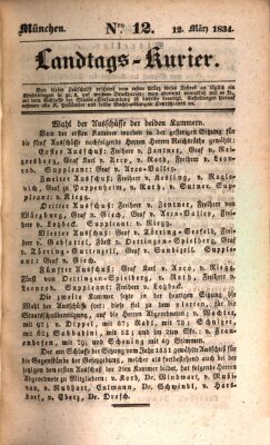 Landtags-Kurier Mittwoch 12. März 1834