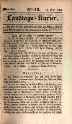 Landtags-Kurier Donnerstag 13. März 1834