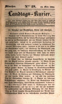 Landtags-Kurier Dienstag 18. März 1834