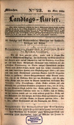 Landtags-Kurier Sonntag 23. März 1834