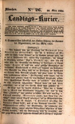 Landtags-Kurier Mittwoch 26. März 1834