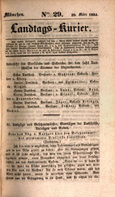 Landtags-Kurier Samstag 29. März 1834