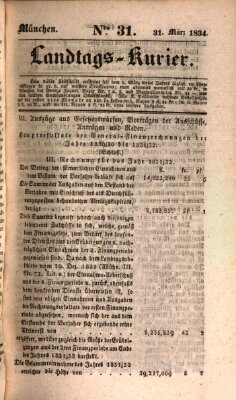 Landtags-Kurier Montag 31. März 1834