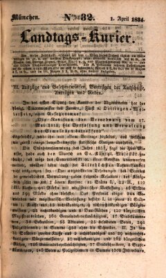 Landtags-Kurier Dienstag 1. April 1834