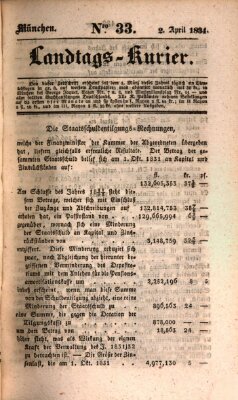 Landtags-Kurier Mittwoch 2. April 1834