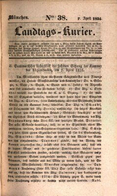 Landtags-Kurier Montag 7. April 1834