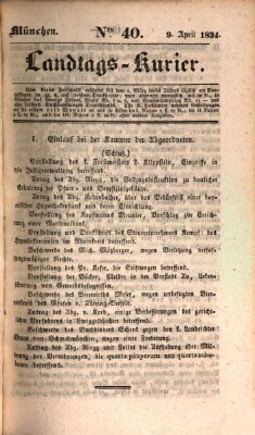 Landtags-Kurier Mittwoch 9. April 1834