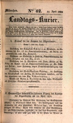 Landtags-Kurier Freitag 11. April 1834