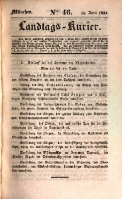 Landtags-Kurier Dienstag 15. April 1834