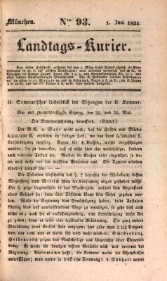 Landtags-Kurier Sonntag 1. Juni 1834