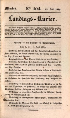 Landtags-Kurier Donnerstag 12. Juni 1834