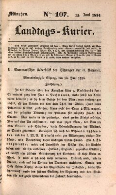 Landtags-Kurier Sonntag 15. Juni 1834