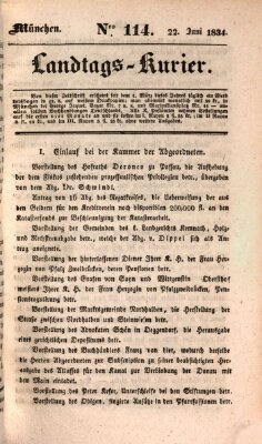 Landtags-Kurier Sonntag 22. Juni 1834