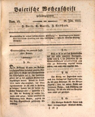 Baierische Wochenschrift Montag 14. Januar 1822