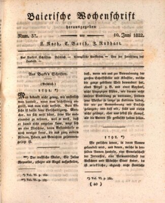 Baierische Wochenschrift Montag 10. Juni 1822