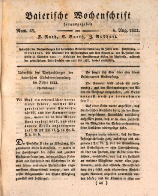 Baierische Wochenschrift Montag 5. August 1822