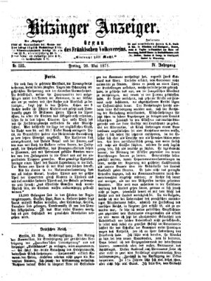 Kitzinger Anzeiger Freitag 26. Mai 1871