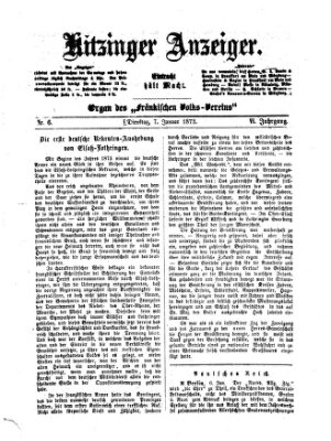 Kitzinger Anzeiger Dienstag 7. Januar 1873