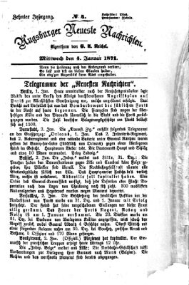 Augsburger neueste Nachrichten Mittwoch 4. Januar 1871