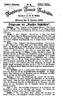 Augsburger neueste Nachrichten Montag 9. Januar 1871