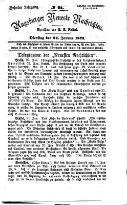 Augsburger neueste Nachrichten Dienstag 24. Januar 1871