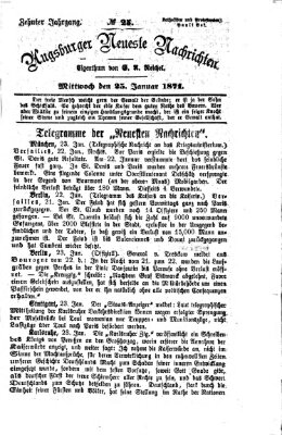 Augsburger neueste Nachrichten Mittwoch 25. Januar 1871