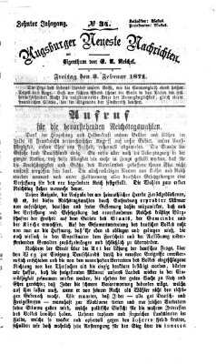 Augsburger neueste Nachrichten Freitag 3. Februar 1871