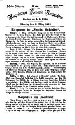 Augsburger neueste Nachrichten Montag 6. März 1871