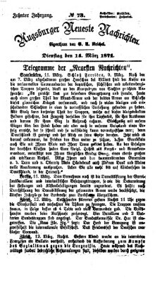 Augsburger neueste Nachrichten Dienstag 14. März 1871