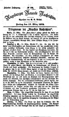 Augsburger neueste Nachrichten Freitag 17. März 1871