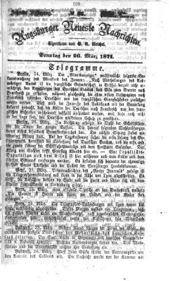 Augsburger neueste Nachrichten Sonntag 26. März 1871