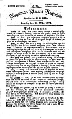 Augsburger neueste Nachrichten Dienstag 28. März 1871