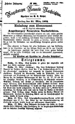 Augsburger neueste Nachrichten Freitag 31. März 1871