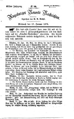 Augsburger neueste Nachrichten Mittwoch 17. Januar 1872