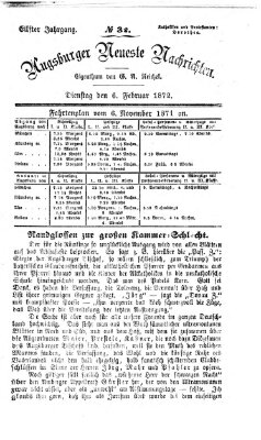 Augsburger neueste Nachrichten Dienstag 6. Februar 1872