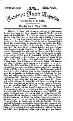 Augsburger neueste Nachrichten Samstag 9. März 1872