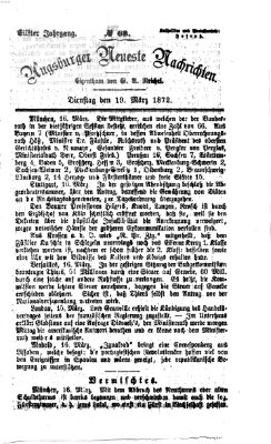 Augsburger neueste Nachrichten Dienstag 19. März 1872